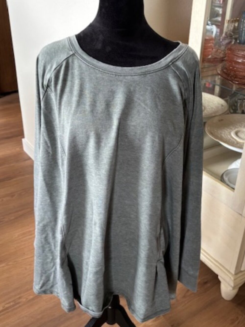 Anybody Green Long Sleeve Oversized Flared Top 5X